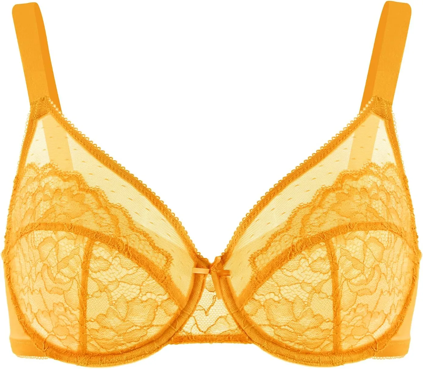 HSIA Unlined Underwire Bra Women's Minimizers Embroidery Lace Bra