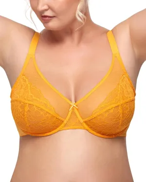 HSIA Unlined Underwire Bra Women's Minimizers Embroidery Lace Bra