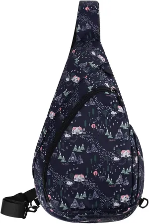 HUA ANGEL Crossbody Sling Bag for Men & Women Lightweight Waterproof Chest Shoulder Bag for Travel Hiking & Everyday Use