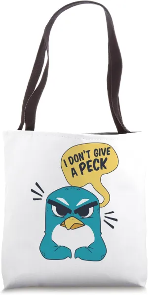 I Don't Give A Peck Seabird King Penguin Penguin Tote Bag