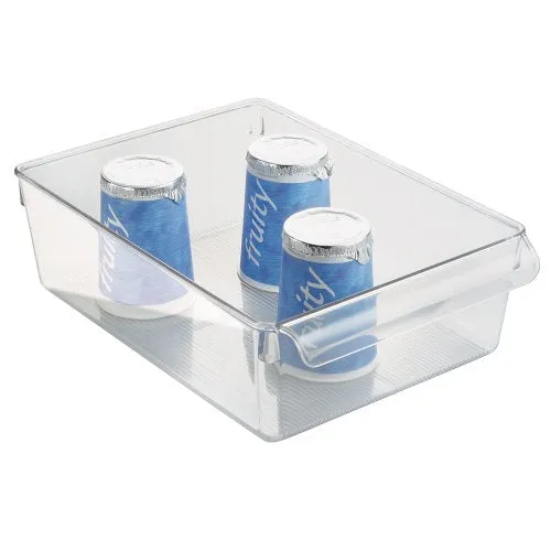 iDesign Linus Kitchen, Pantry, Refrigerator, Freezer Storage Container - 4 Pack, Clear