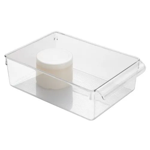 iDesign Linus Kitchen, Pantry, Refrigerator, Freezer Storage Container - 4 Pack, Clear