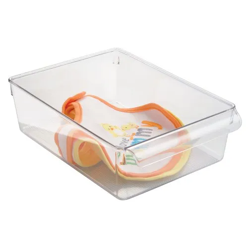 iDesign Linus Kitchen, Pantry, Refrigerator, Freezer Storage Container - 4 Pack, Clear