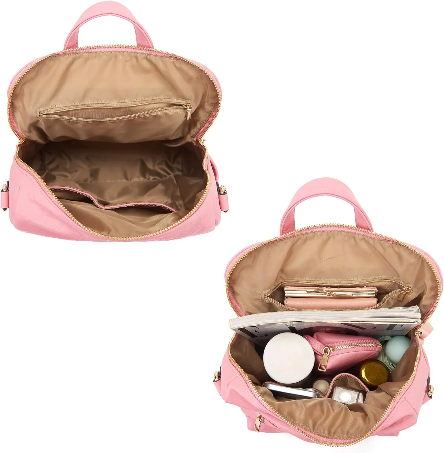 Idesort Medium Backpack Purse for Women Convertible Travel Soft Backpacks Ladies Purse set with Wallet and Crossbody Bags