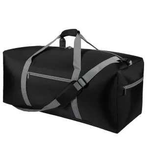 iFARADAY Foldable Duffel Bag 30 inch 75L Large Lightweight Luggage for Travel Camping Storage-Black