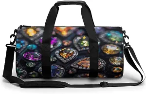 Intricate Jewelry Patterns Gym Bag Small Travel Duffle Bag with Compartment Carry On Weekender Bag for Women Men