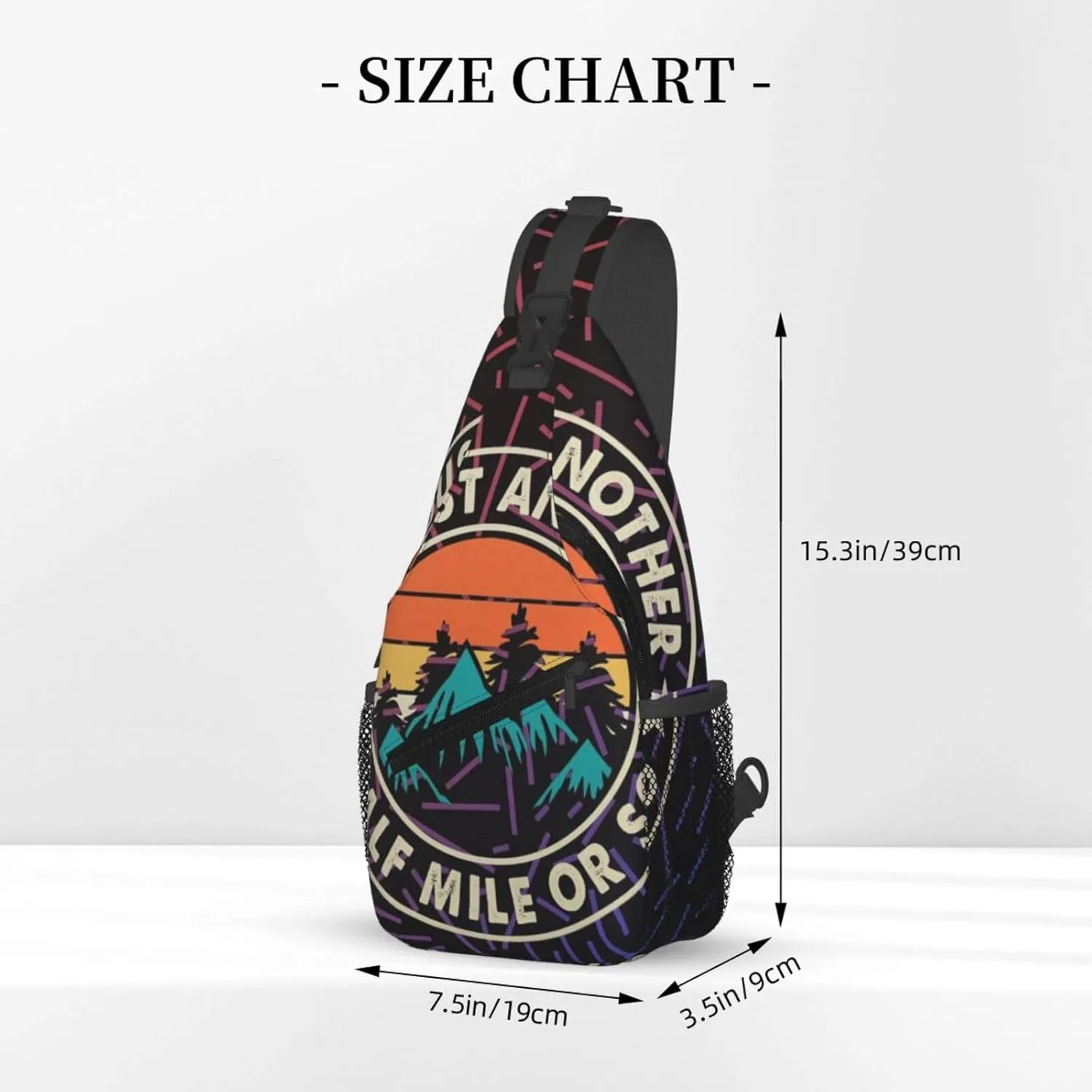 It'S Just Another Half Mile Or So Small Crossbody Backpack Sling Bag For Men Women Mini One Shoulder Chest Bags Gym Sport Travel Hiking Daypack