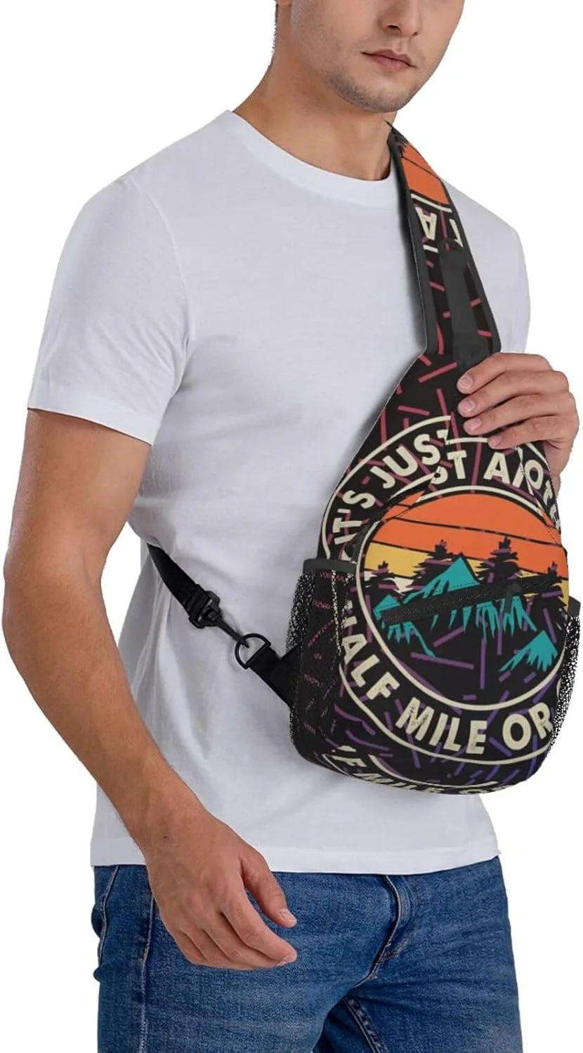 It'S Just Another Half Mile Or So Small Crossbody Backpack Sling Bag For Men Women Mini One Shoulder Chest Bags Gym Sport Travel Hiking Daypack