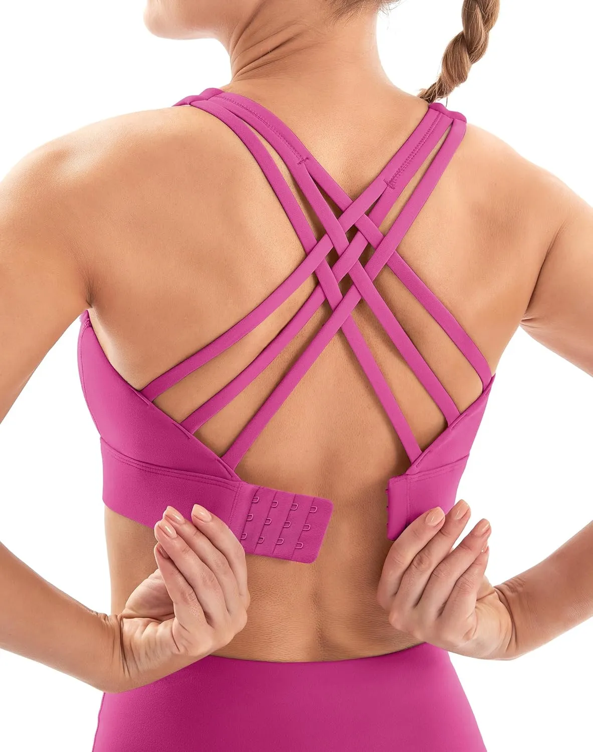 IUGA Sports Bras for Women High Support Large Bust High Impact Womens Sports Bras Strappy Padded Sports Bra