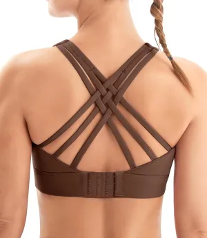 IUGA Sports Bras for Women High Support Large Bust High Impact Womens Sports Bras Strappy Padded Sports Bra