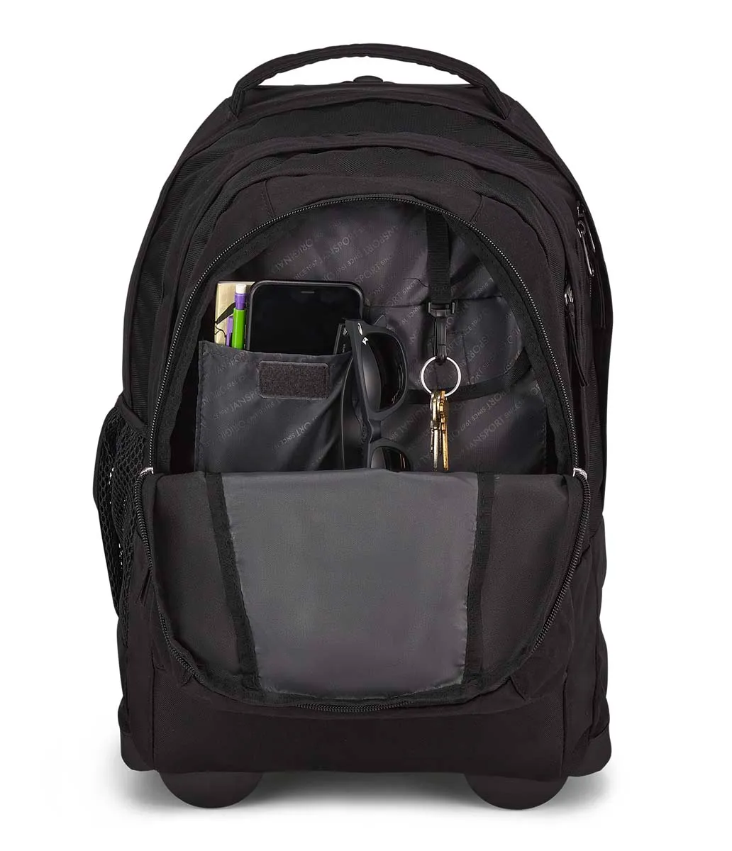 JanSport Driver 8 Rolling Backpack Wheeled Travel Bag 36 Liters - Black