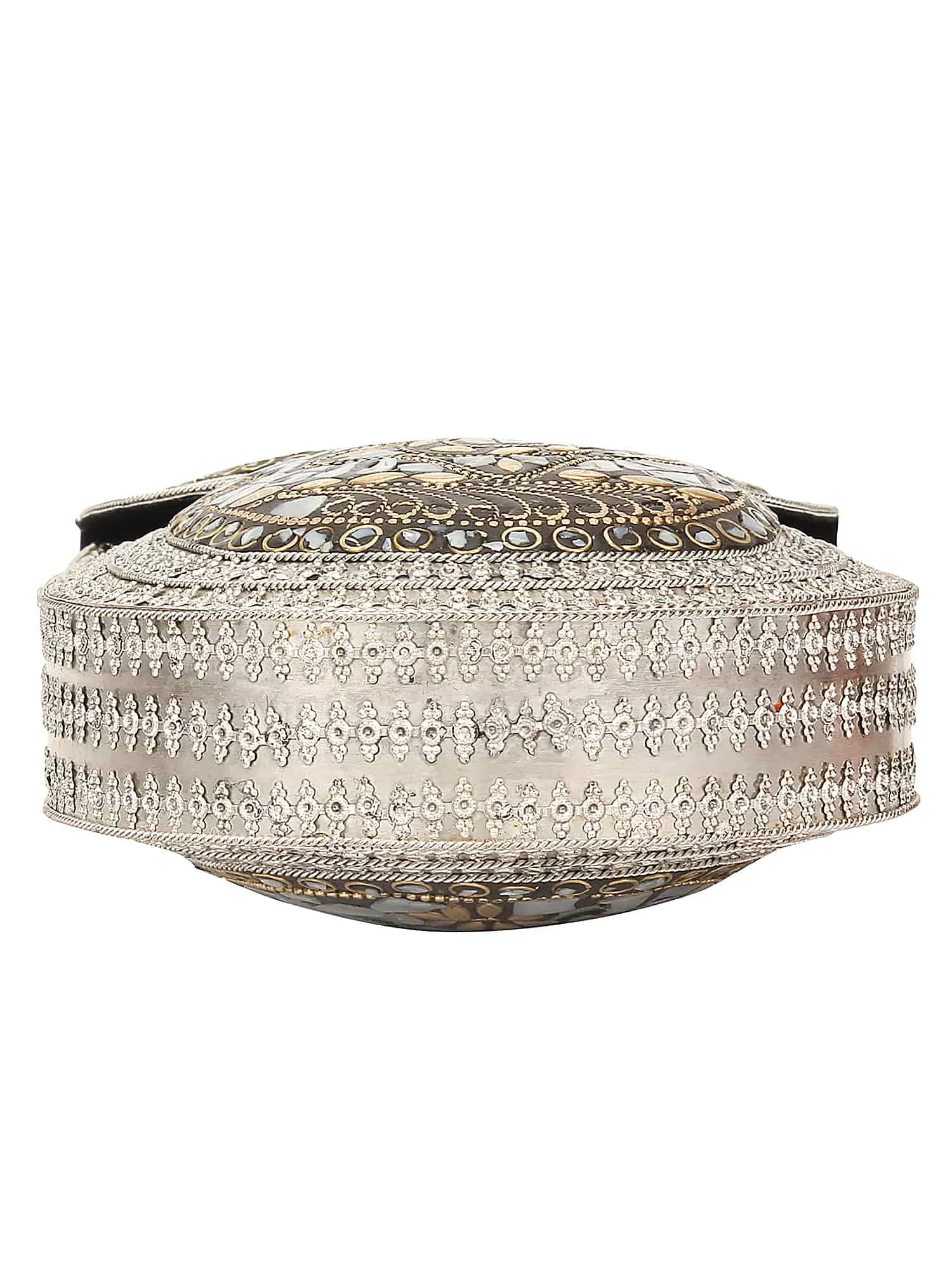 Jewel Mosaic Metal Clutch