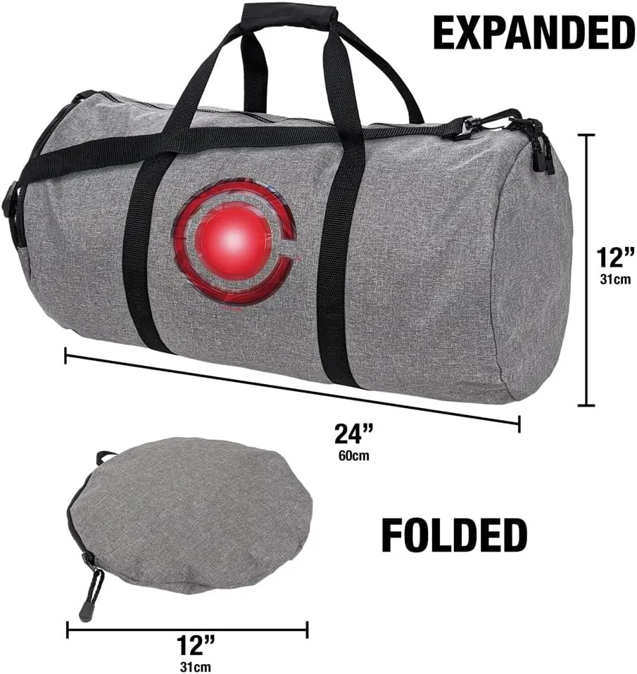 Justice League Movie Cyborg Logo Lightweight Duffel Bag for Sports and Gym Packable for Travel