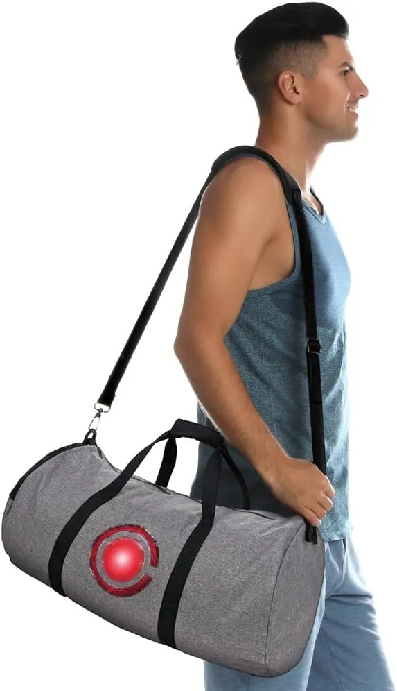 Justice League Movie Cyborg Logo Lightweight Duffel Bag for Sports and Gym Packable for Travel