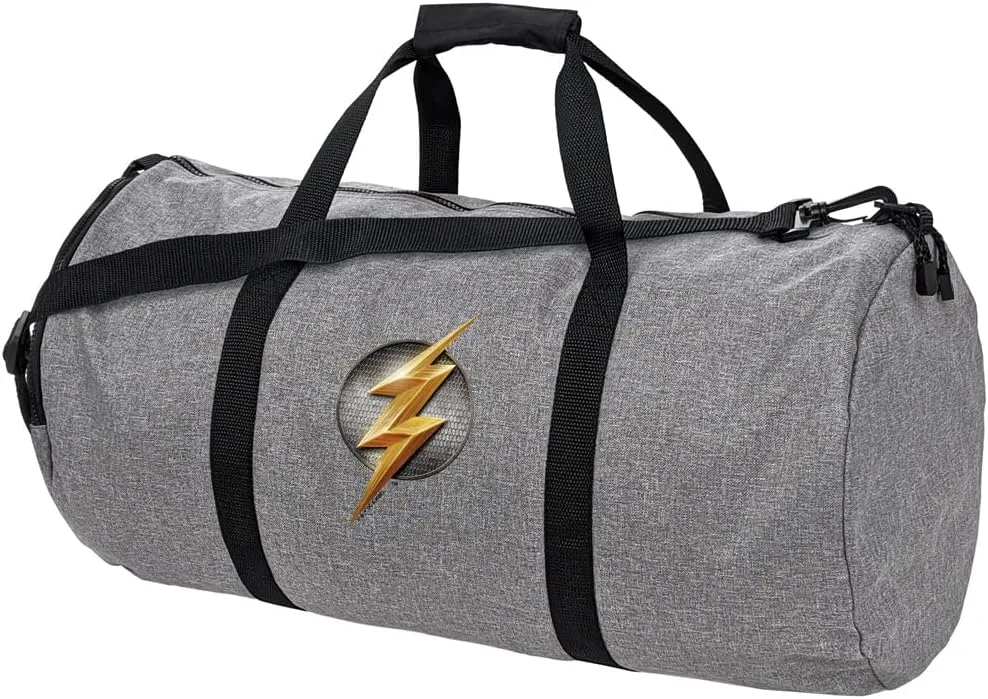 Justice League Movie Flash Logo Lightweight Duffel Bag for Sports and Gym Packable for Travel