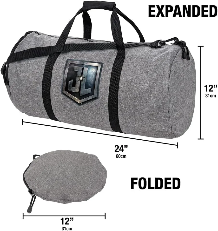 Justice League Movie Logo Lightweight Duffel Bag for Sports and Gym Packable for Travel
