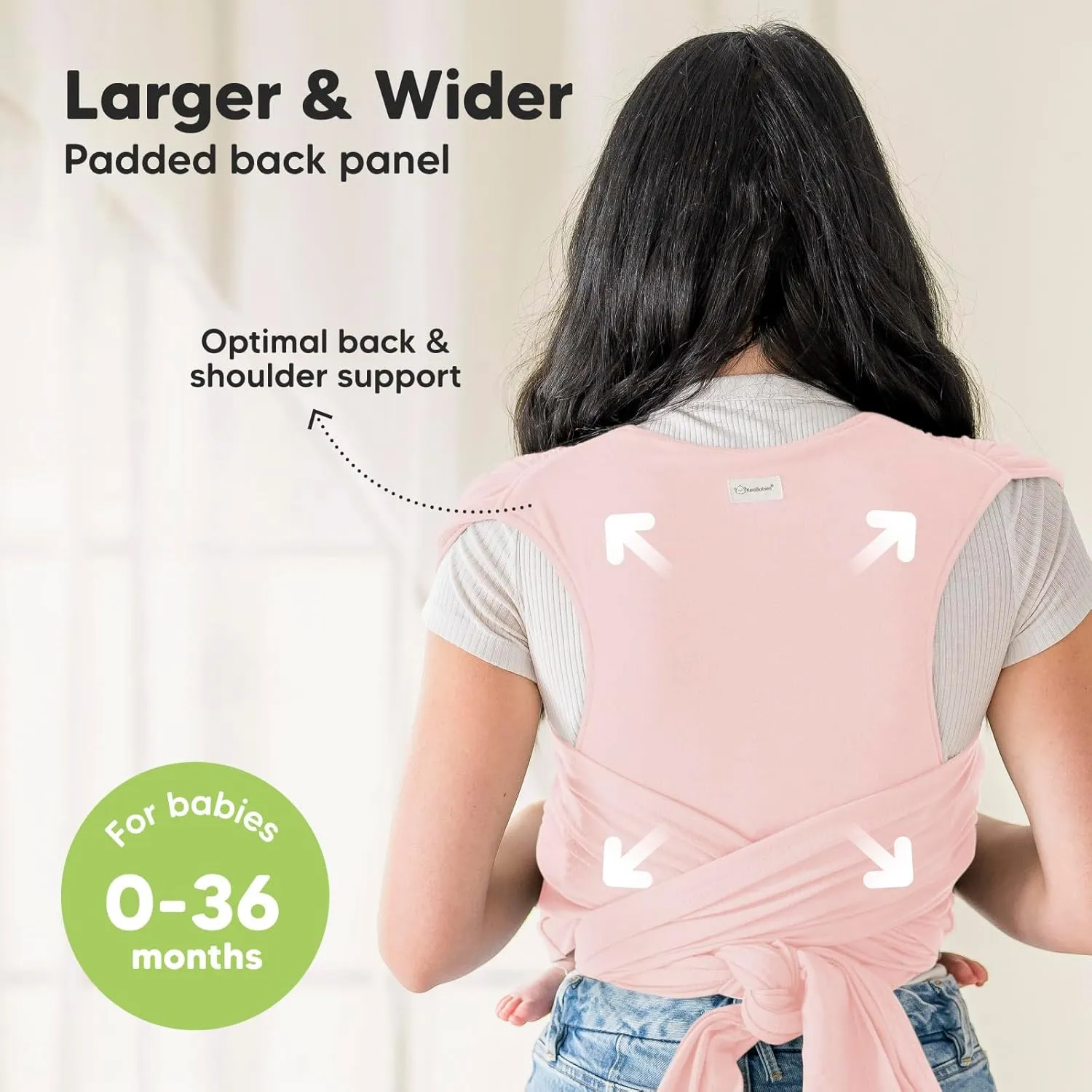KeaBabies Baby Wrap Carrier Ring Sling - Easy to Wear, Adjustable D-Lite Baby Carrier Newborn to Toddler, Infant Carrying Shirt, Hands Free Bonding, Breathable Fabric Wearing Wrap (Dusty Pink)