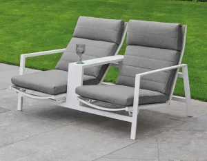KETTLER Bondi Tete A Tete Loveseat (White)
