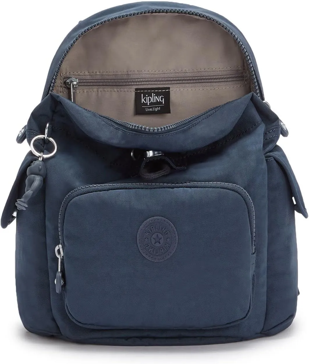 Kipling Women's City Pack MINI Backpacks, Blue Bleu 2, 14x27x29 cm (LxWxH)