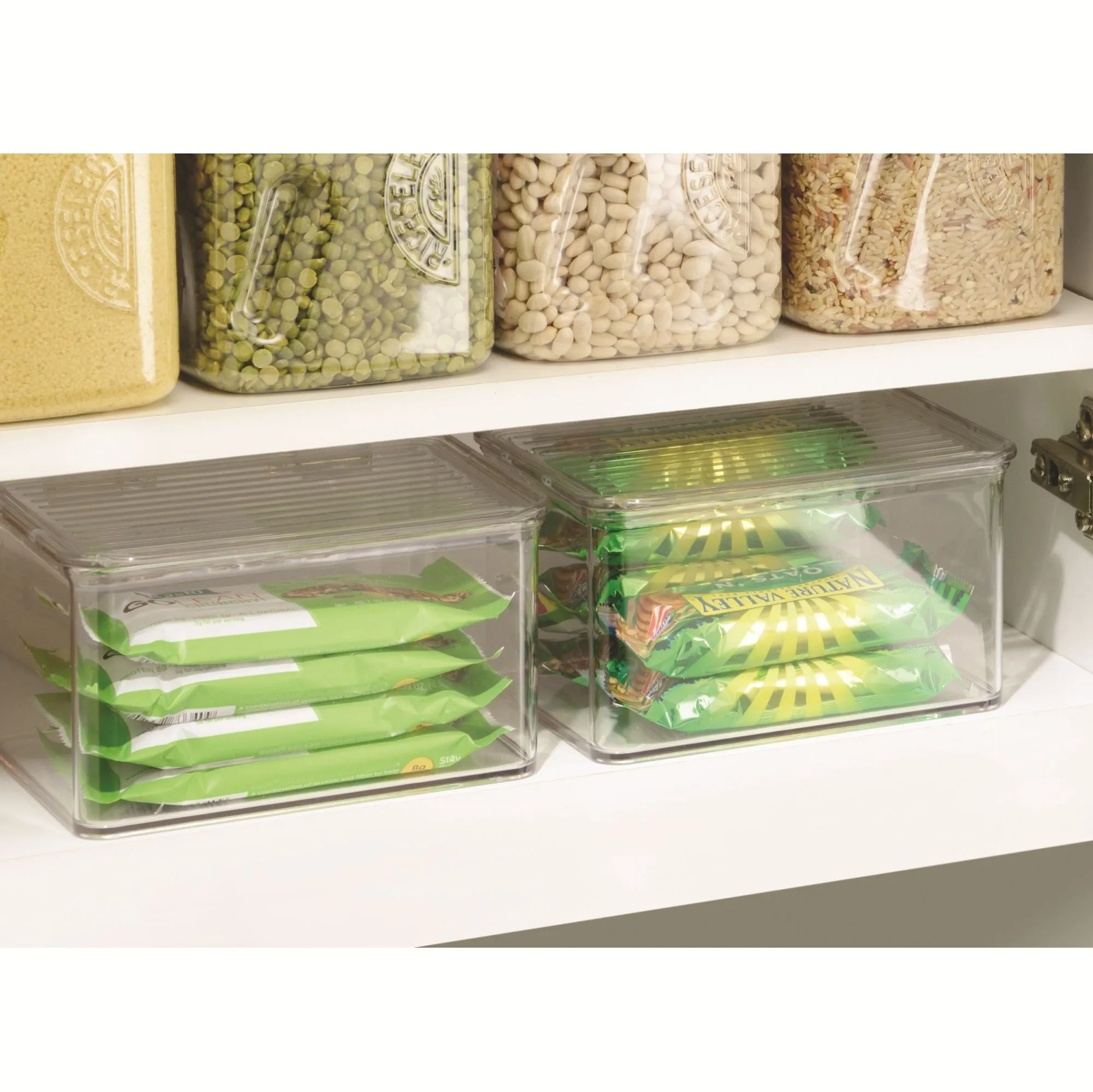Kitchen Binz BPA-Free Plastic Stackable Organizer Box with Lid - 5.75" x 6.62" x 3.62"