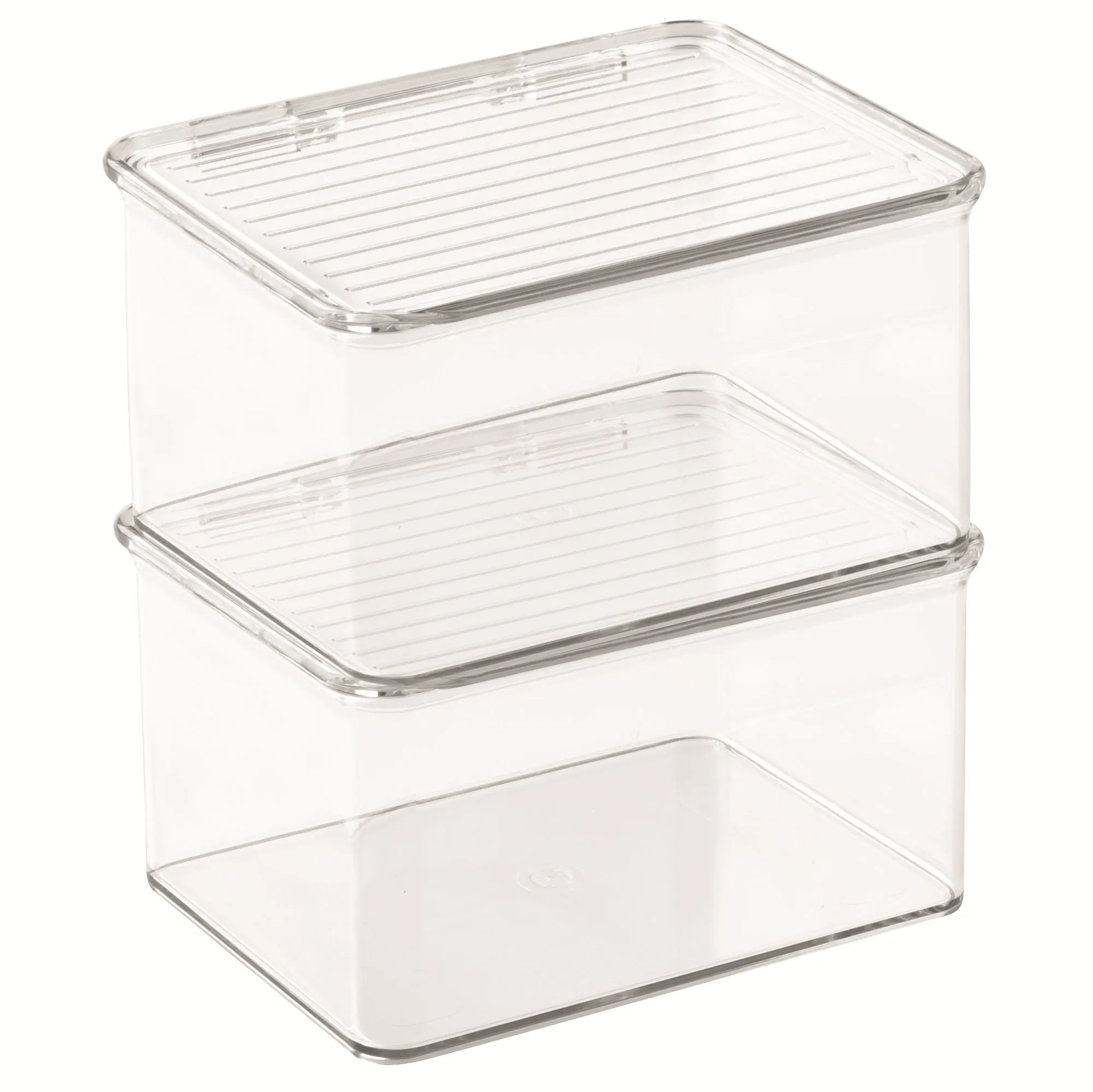 Kitchen Binz BPA-Free Plastic Stackable Organizer Box with Lid - 5.75" x 6.62" x 3.62"
