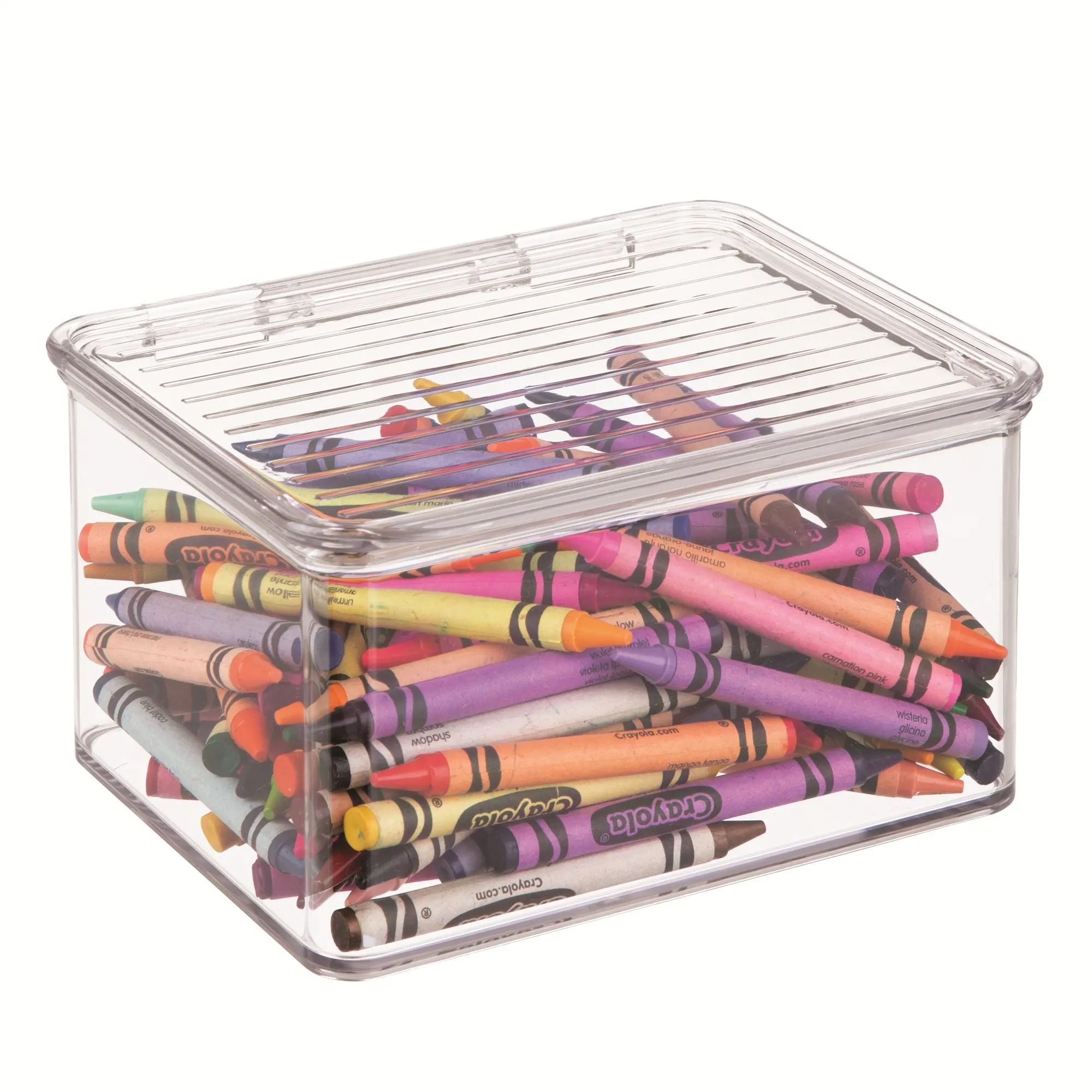 Kitchen Binz BPA-Free Plastic Stackable Organizer Box with Lid - 5.75" x 6.62" x 3.62"