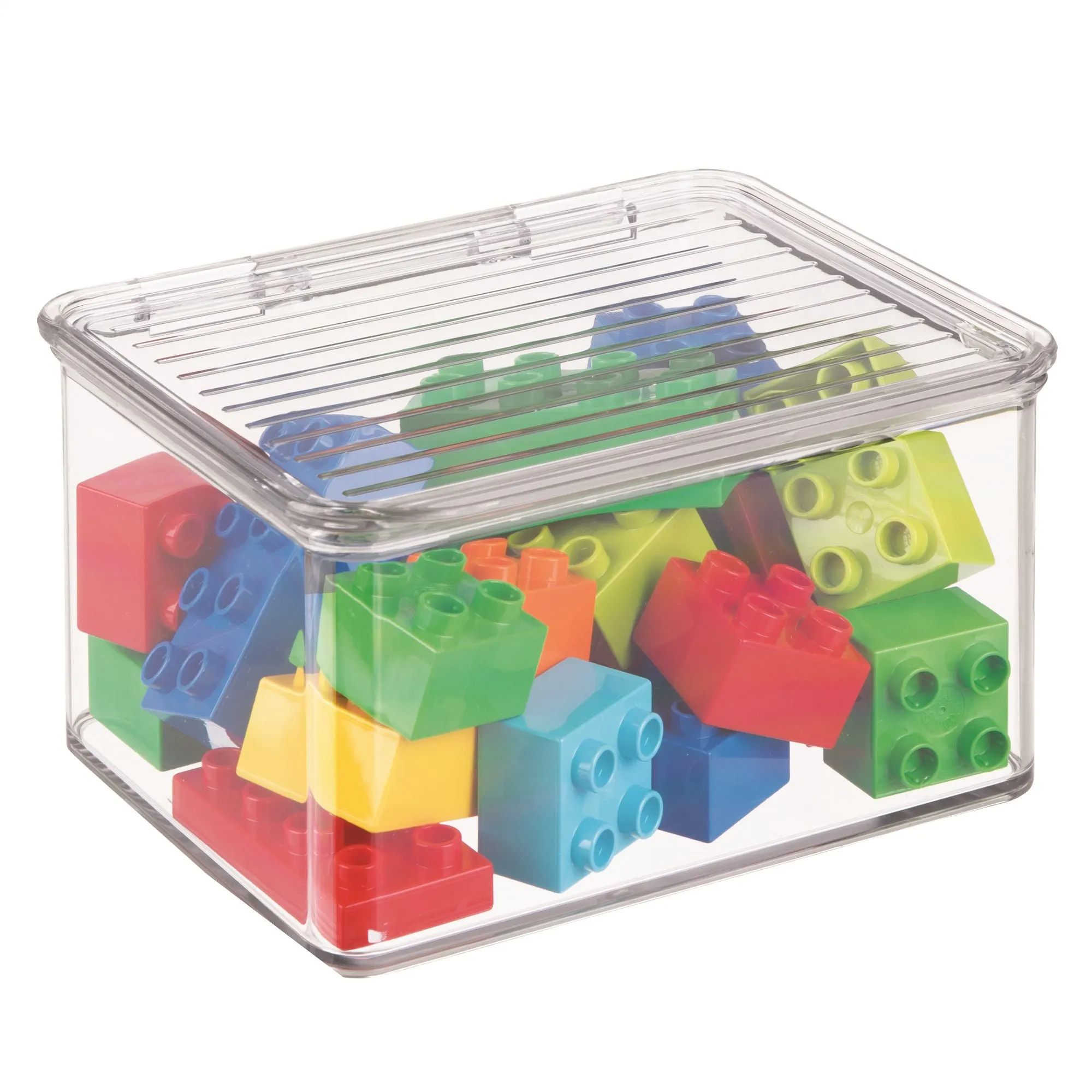 Kitchen Binz BPA-Free Plastic Stackable Organizer Box with Lid - 5.75" x 6.62" x 3.62"