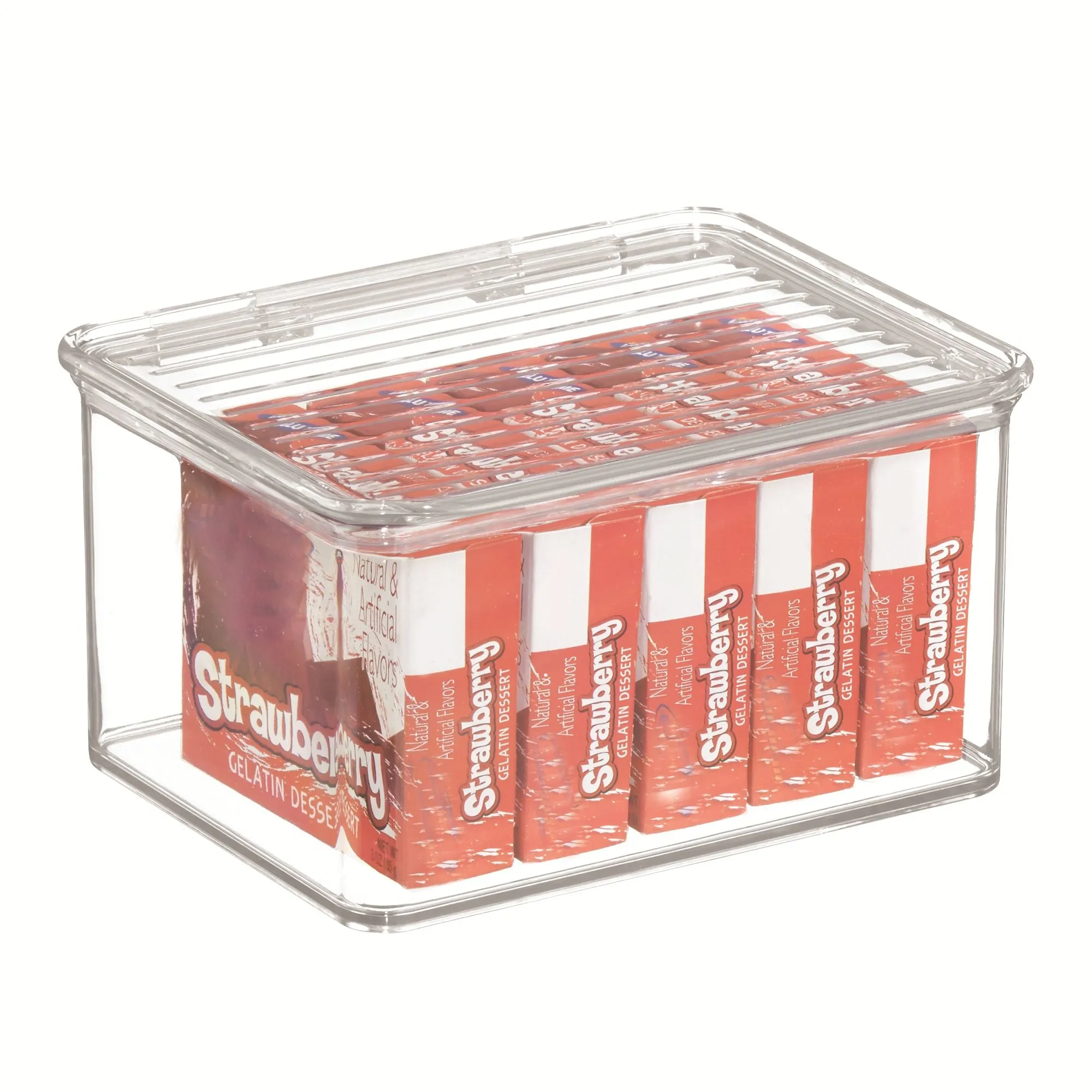 Kitchen Binz BPA-Free Plastic Stackable Organizer Box with Lid - 5.75" x 6.62" x 3.62"
