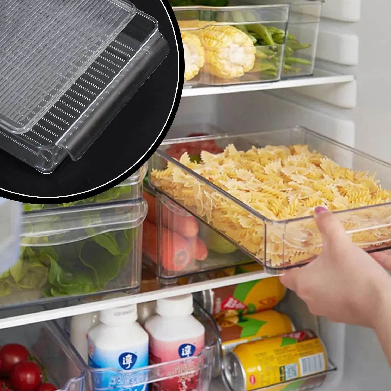 Kitchen, Organizer Exclusive event Stackable Impressive variety Refrigerator for Organizers Bins Box Fridge Cabinets Freezer,