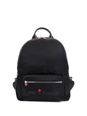Kiton Logo Leather Backpack