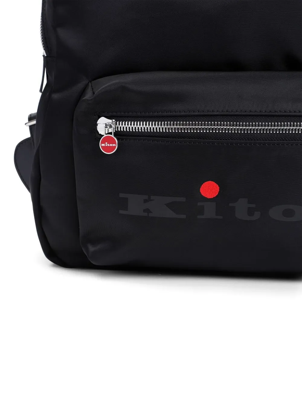 Kiton Logo Leather Backpack