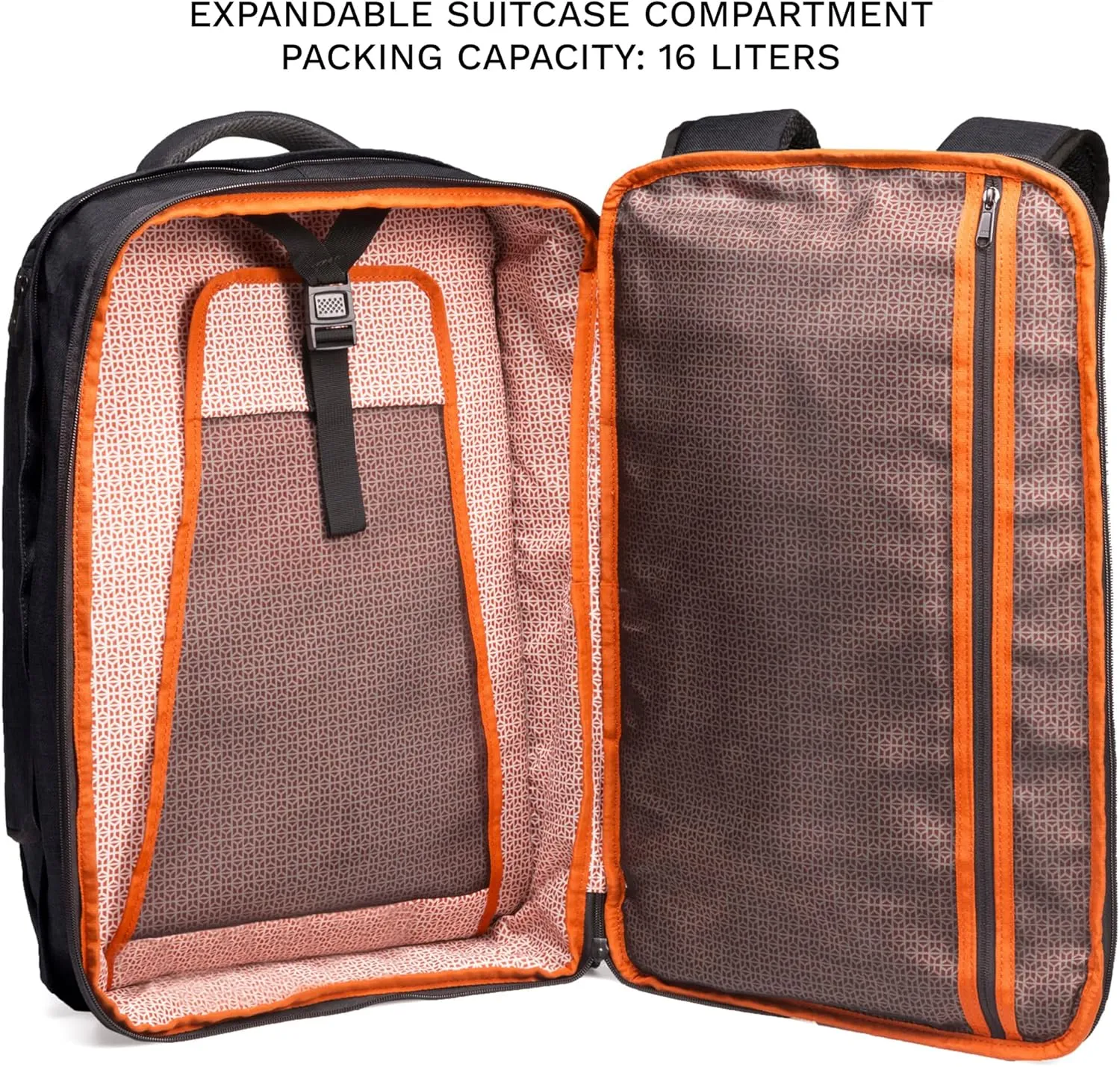 Knack Series 1 Laptop Backpack Fits up to 17 Inch - Knack Bags Carry-On Backpack, TSA Approved, Expandable Travel Backpacks With 4 Day Outfit Capacity (Stealth Black, Large)