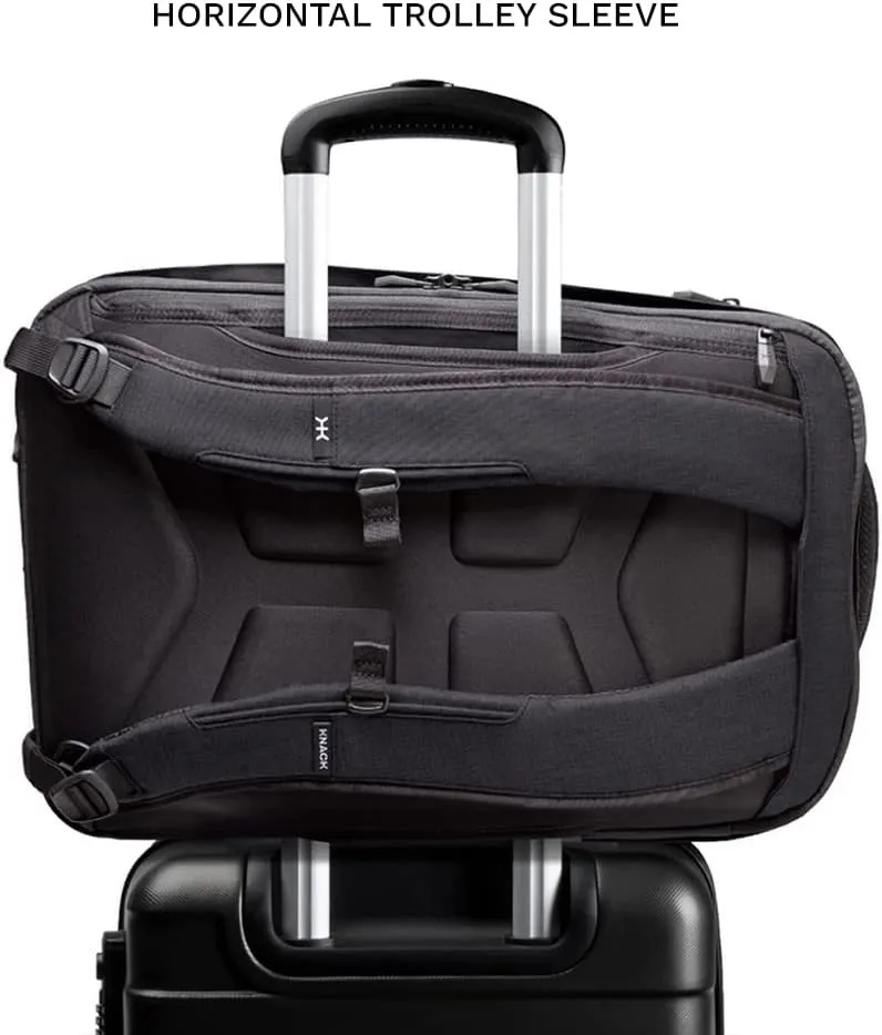 Knack Series 1 Laptop Backpack Fits up to 17 Inch - Knack Bags Carry-On Backpack, TSA Approved, Expandable Travel Backpacks With 4 Day Outfit Capacity (Stealth Black, Large)