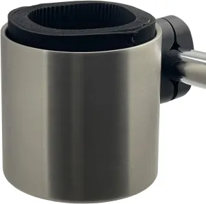 Kroozie Stealth Bike Bottle Holder – Sturdy, Stainless Steel Bike Cup Holder for Handlebars – For Horizontal & Angled Bars, Cups up to 48 Oz. – Scooter, Cruiser, & Ebike Accessories, Classic Stainless