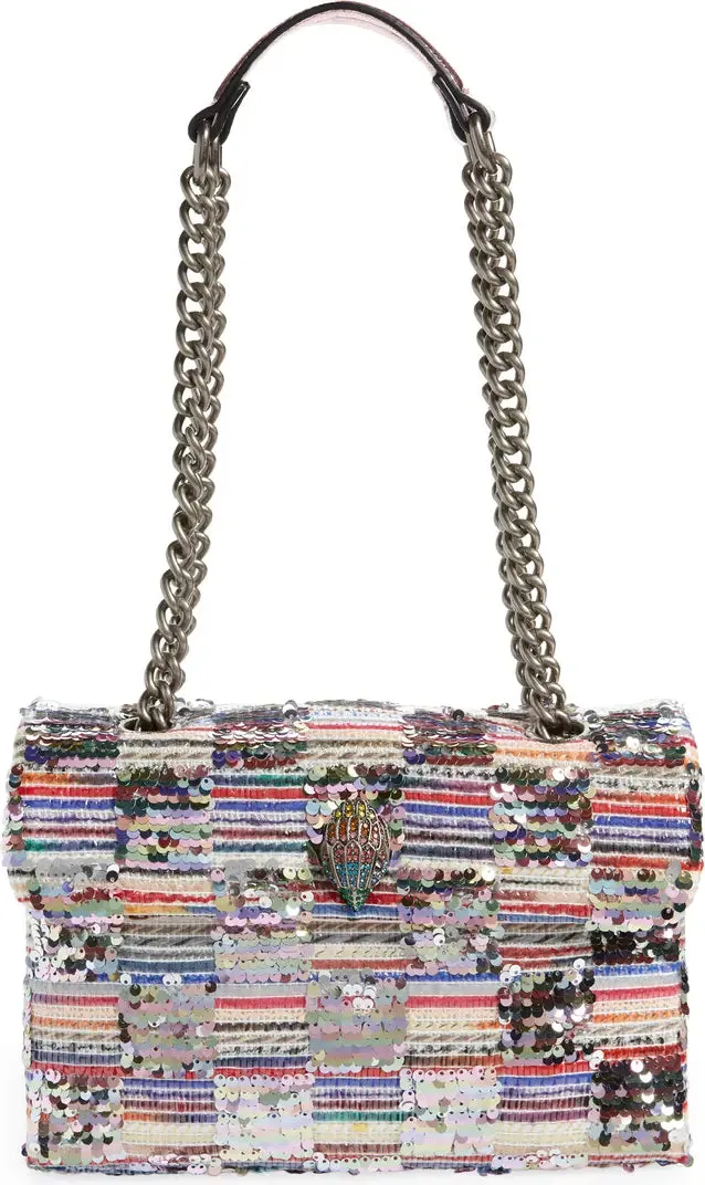Kurt Geiger Midi Sequin Tweed Kensington bag