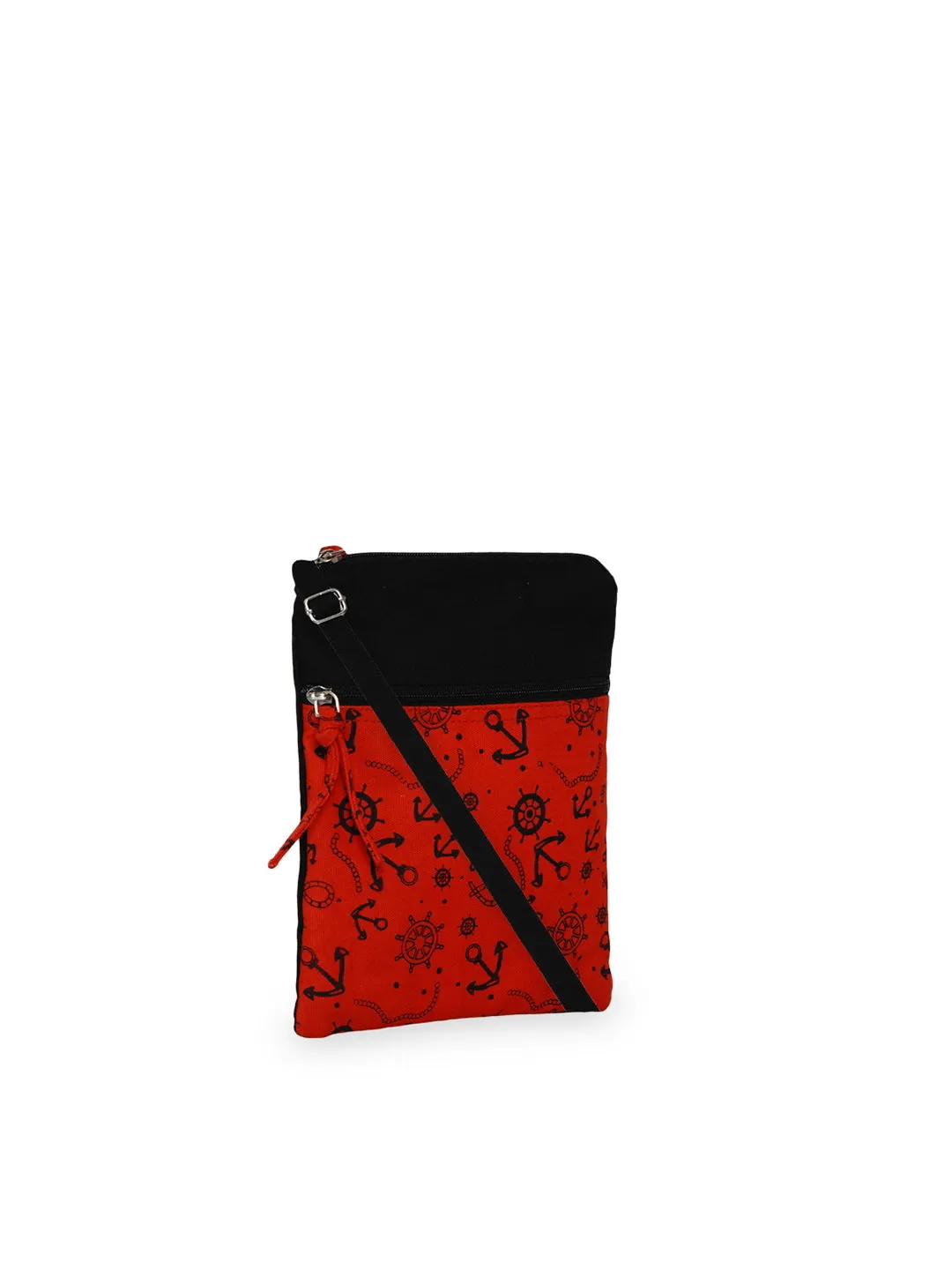 La Borsa Cargo Print Canvas Sling Bag