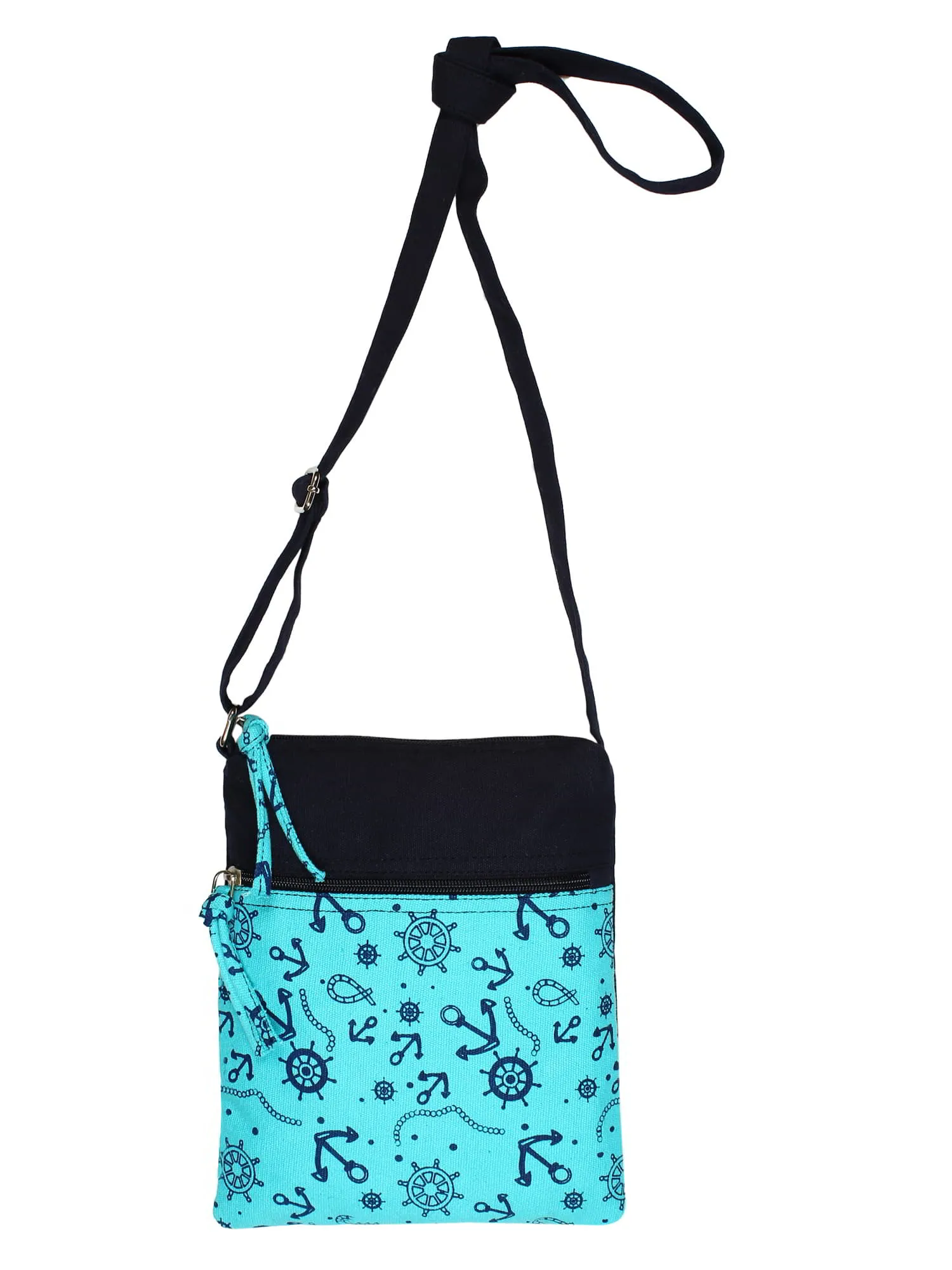 La Borsa Cargo Print Canvas Sling Bag