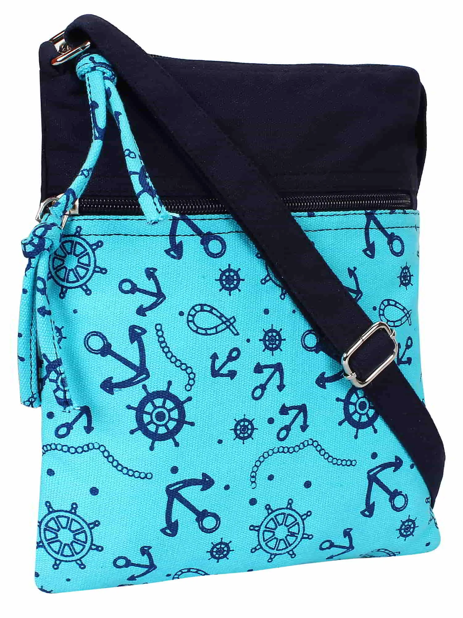 La Borsa Cargo Print Canvas Sling Bag