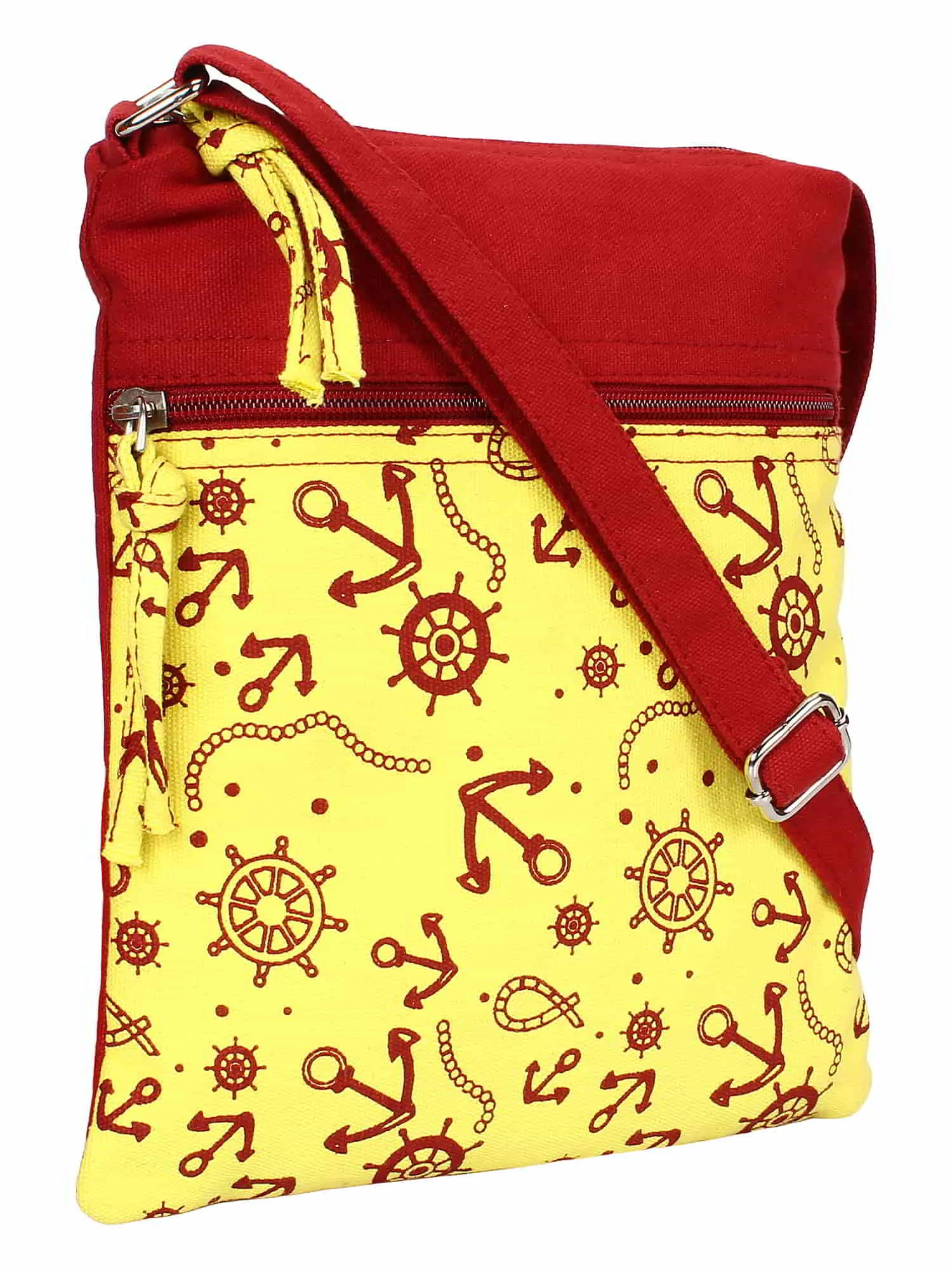 La Borsa Cargo Print Canvas Sling Bag