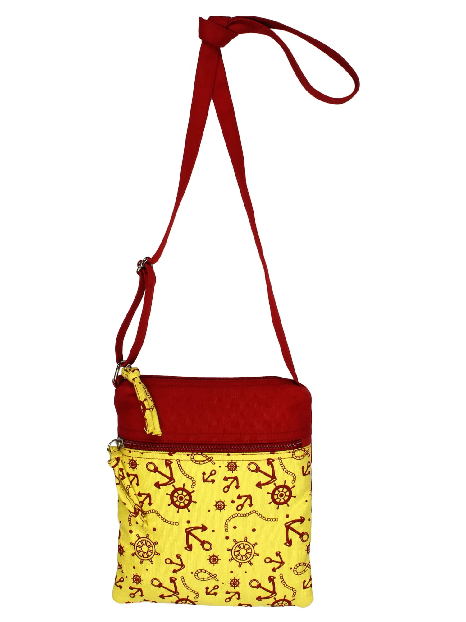 La Borsa Cargo Print Canvas Sling Bag