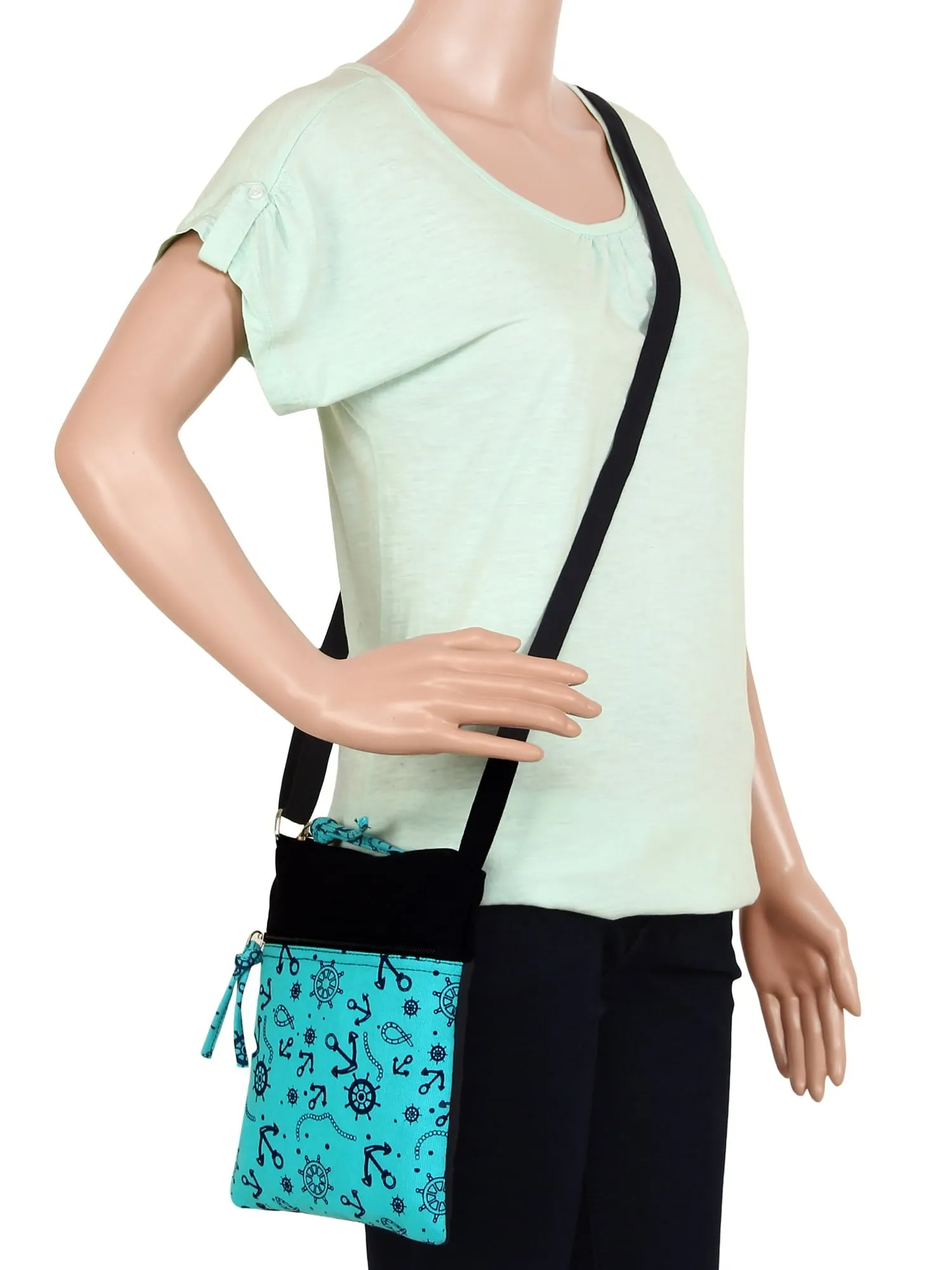 La Borsa Cargo Print Canvas Sling Bag