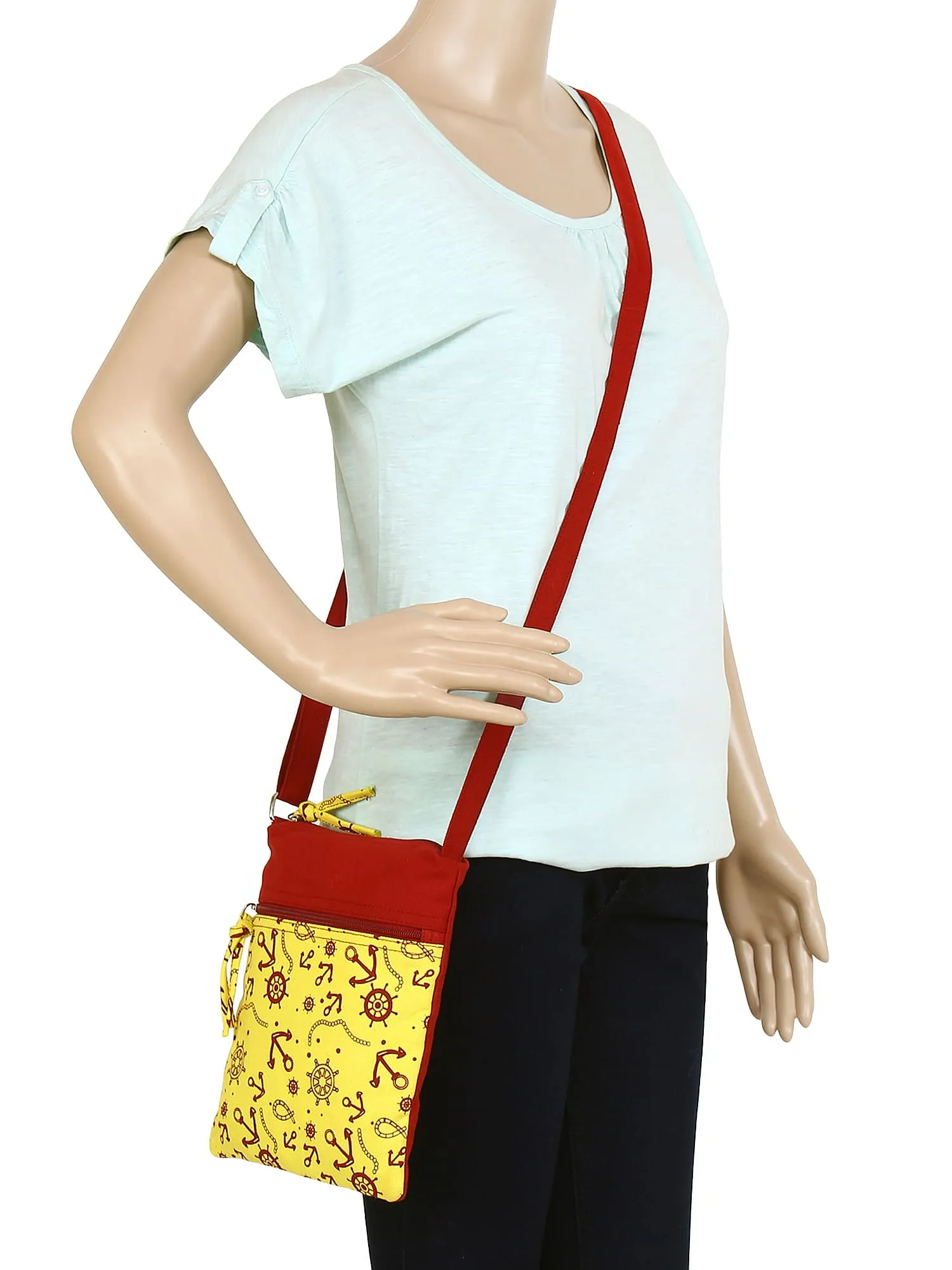 La Borsa Cargo Print Canvas Sling Bag