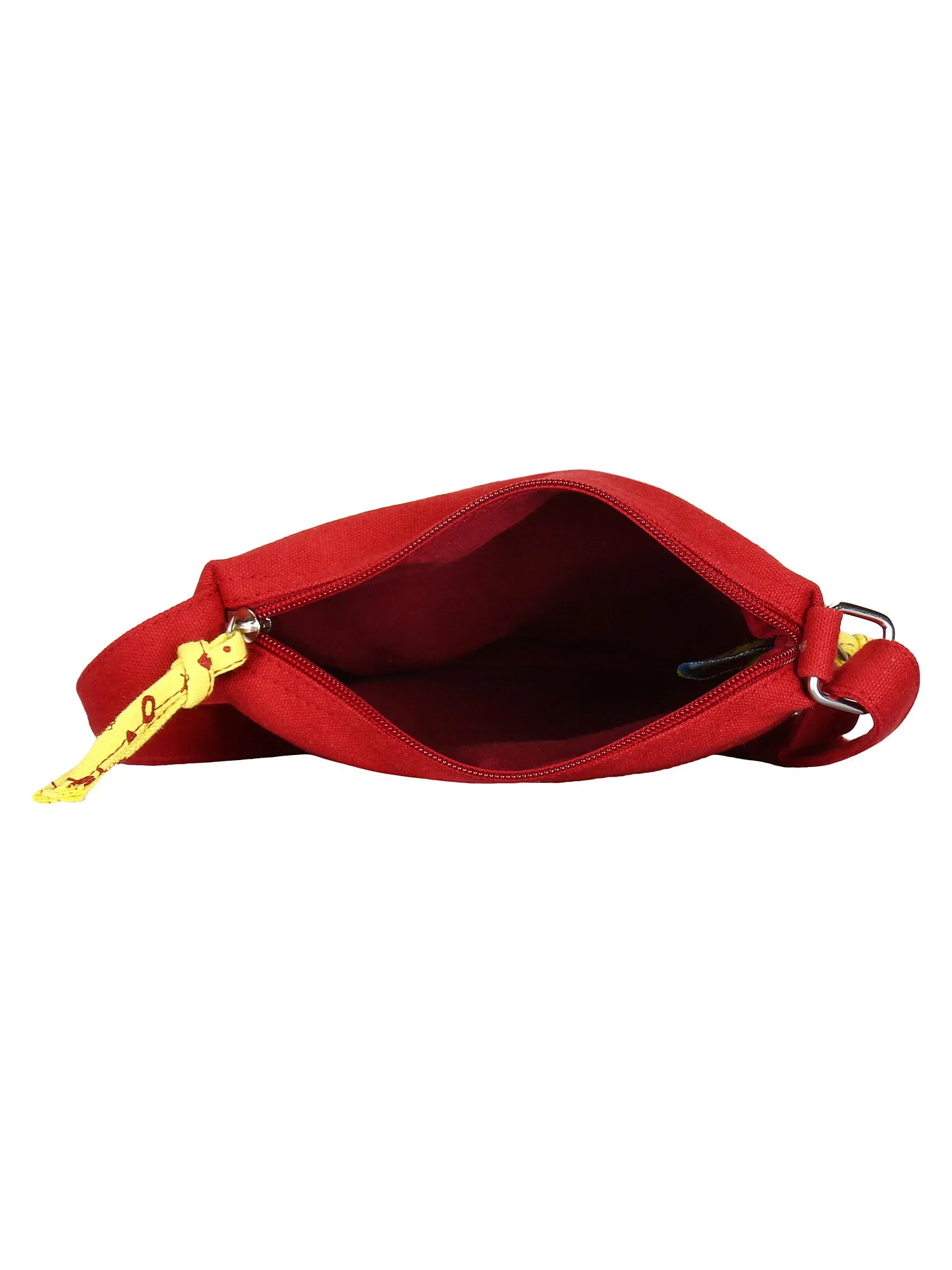 La Borsa Cargo Print Canvas Sling Bag