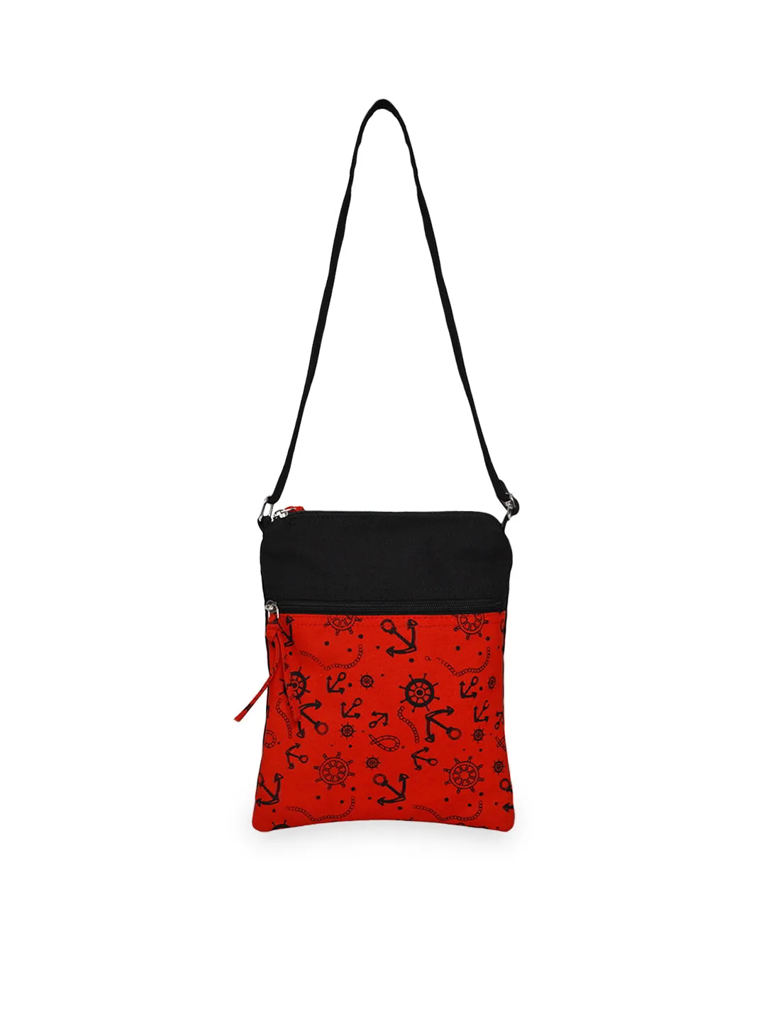 La Borsa Cargo Print Canvas Sling Bag