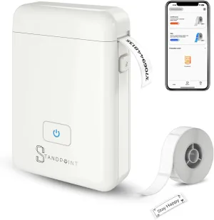 Label Maker Machine with Tape: Portable Bluetooth Thermal Label Printer HP2 for Easy Organization - Wireless, Inkless, High-Resolution for Home and Office Supplies