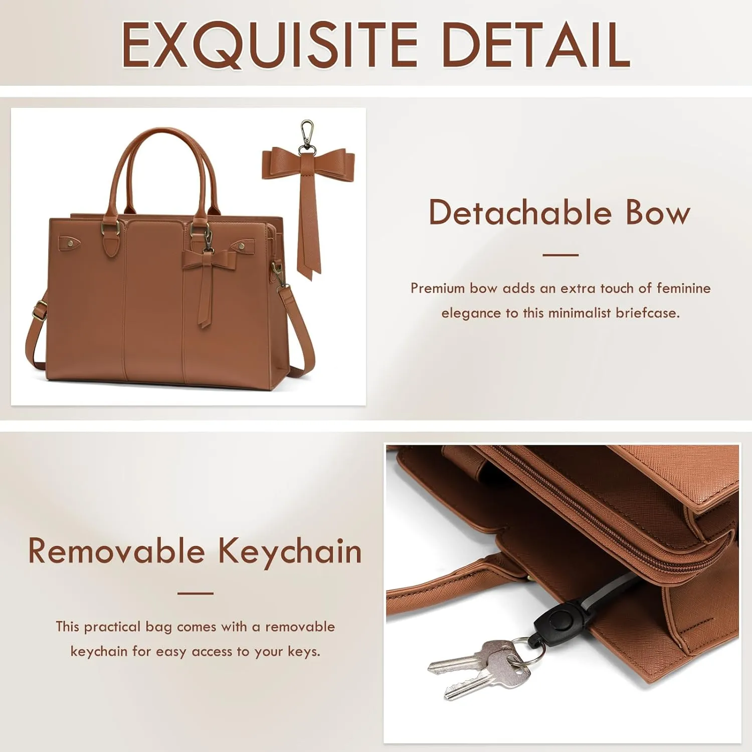 Laptop Bag for Women 15.6 Inch Laptop Tote Bag Waterproof Pu Leather Work Bag Computer Briefcase Office Teacher Handbag