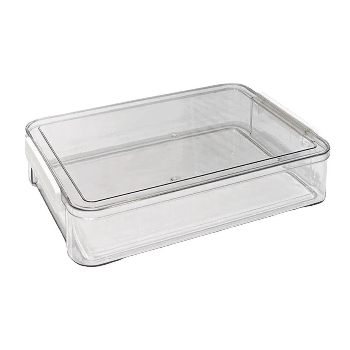 Large Capacity A4 File Storage Box Transparent Plastic Document Organizer Case
