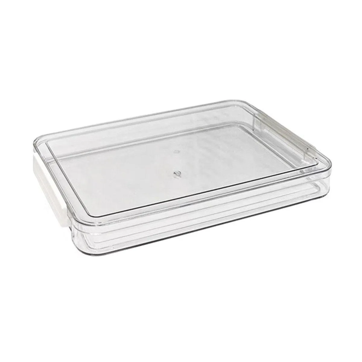 Large Capacity A4 File Storage Box Transparent Plastic Document Organizer Case