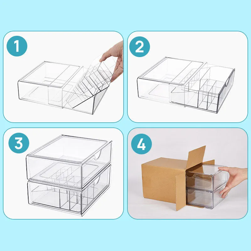 Large Capacity Drawer Transparent Organizer