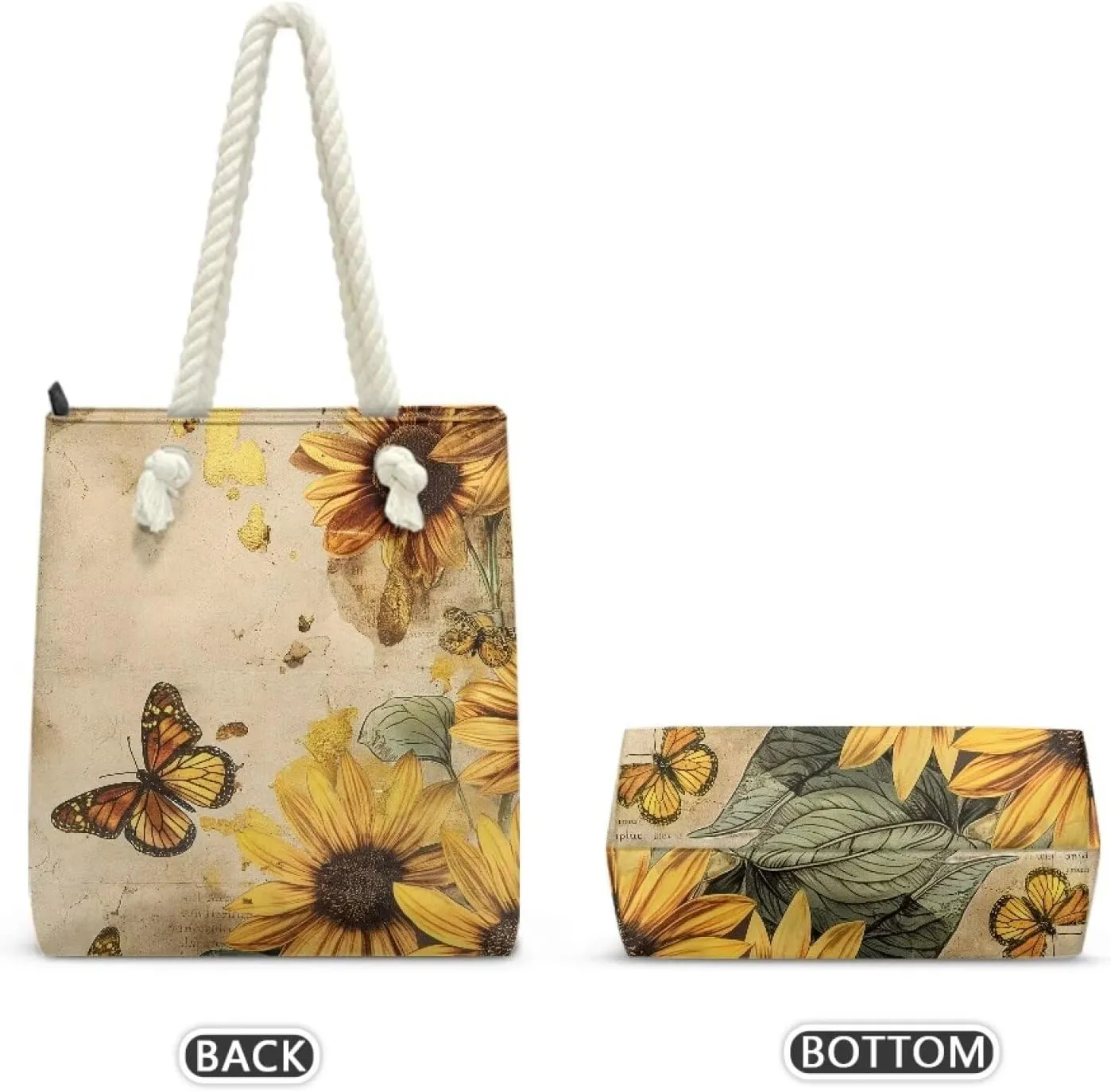 Large Tote Handbags for Women Reusable Grocery Bag Zipper Closure Storage Bag for Daily
